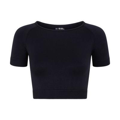 Womens/Ladies Plain Active Crop Top