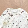 Neugeborenen Baby Strampler mit offenem Schritt: Haremshose mit Bindeband und Langarm-Anzug für Frühling, Herbst und Winter