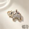 European & American Style Gold-Plated Elephant Pendant Necklace with Enamel & Zircon