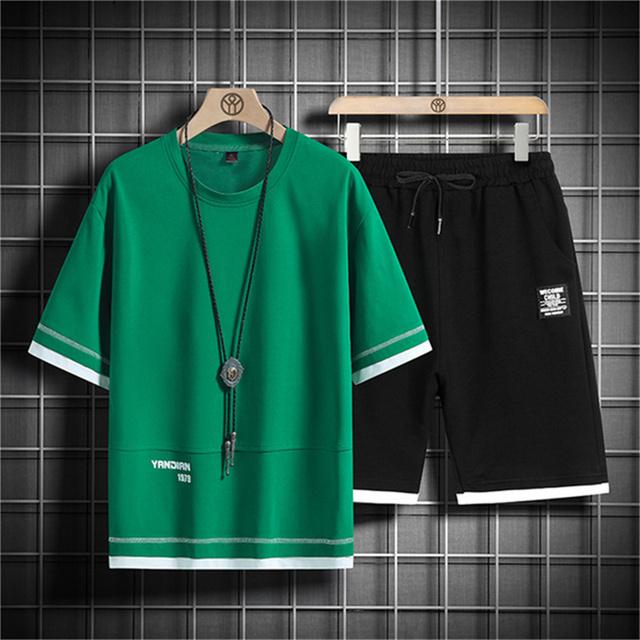 

Мужские спортивные костюмы с 3d принтом, комплект из 2 предметов, топы и шорты, спортивная одежда, комплект мужской одежды, модный костюм для бега, мужской костюм большого размера Asian size 4XL