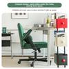 Velvet Office Chair Home Office - Height-Adjustable Swivel Chair with Foldable Armrests and Quiet Casters - Elegant Fabric Office Chair