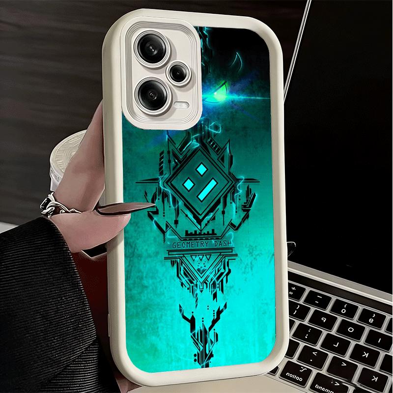Geometry Dash Game Soft Phone Case for Xiaomi Poco X7 X6 X5 Pro X4 Gt X3 F7 Ultra M8 M7 Redmi 15C 15 14C 13 13C 12 12C 10 10C