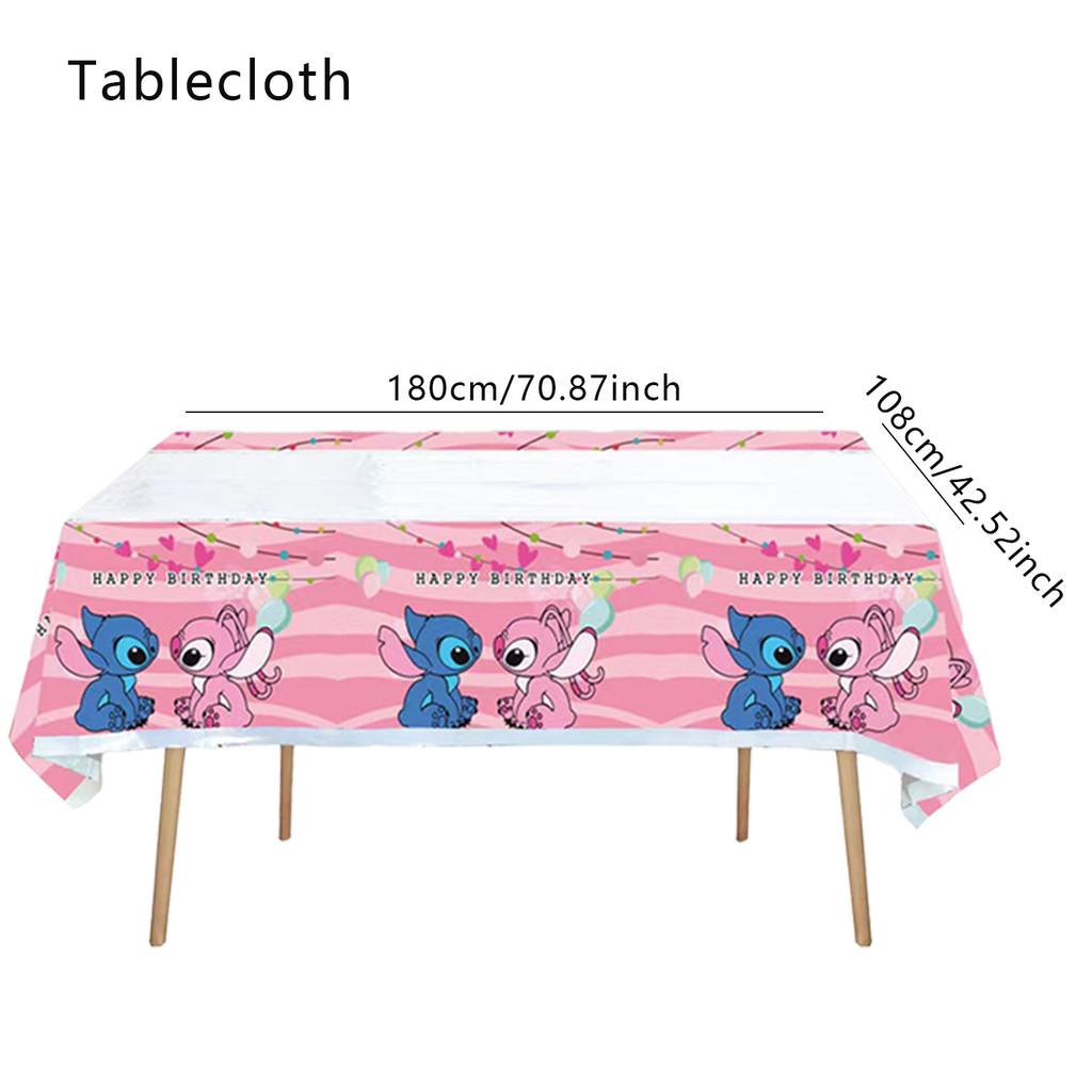 Stitch Tablecloth Party With Waterresistant Material For Kids Decor Birthday