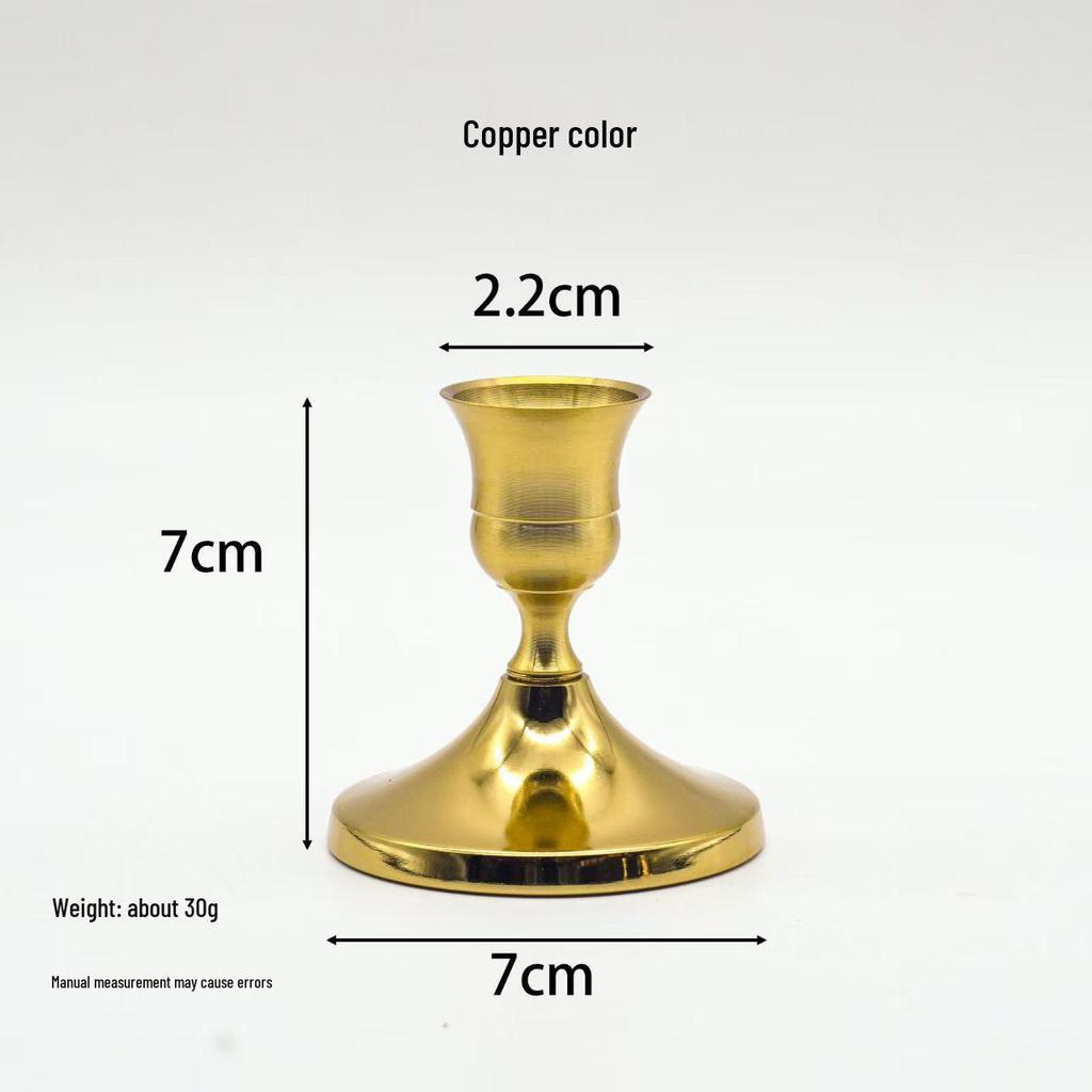 European Retro Luxury Candle Holder, Creative Nordic Iron Art Trumpet Bell Design