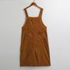FASHION New Fashion Women Corduroy Vintage Dress Pocket Casual Strap Autumn Winter Loose Vest Overall Dress