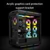 Graphics Card Holder ARGB GPU Support Bracket Adjustment Single Slot 5V 3PIN ARGB Support Video GPU Mount Replacement