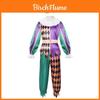 Clownkostüm für Kinder und Erwachsene aus Polyesterstoff für Cosplay- und Halloween-Events