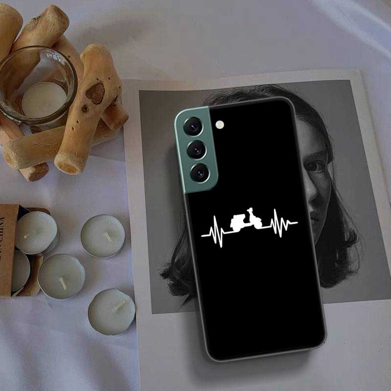 

Motorcycle Heartbeat Phone Case For Samsung Galaxy S22 S25 Ultra S21 S10 Plus S26 Edge S20 S23 S24 FE Cover Silicone Soft TP Samsung S26 5G