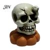 Collectible Halloween Figures Spooky Figurine, Small Resin Rotating Ghost Skull Pumpkin Gravestone Decorative Centerpieces Statue, Tabletop