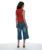 PARTIMENTO WOMEN Studded Hoodie Knit Top_Chili Red