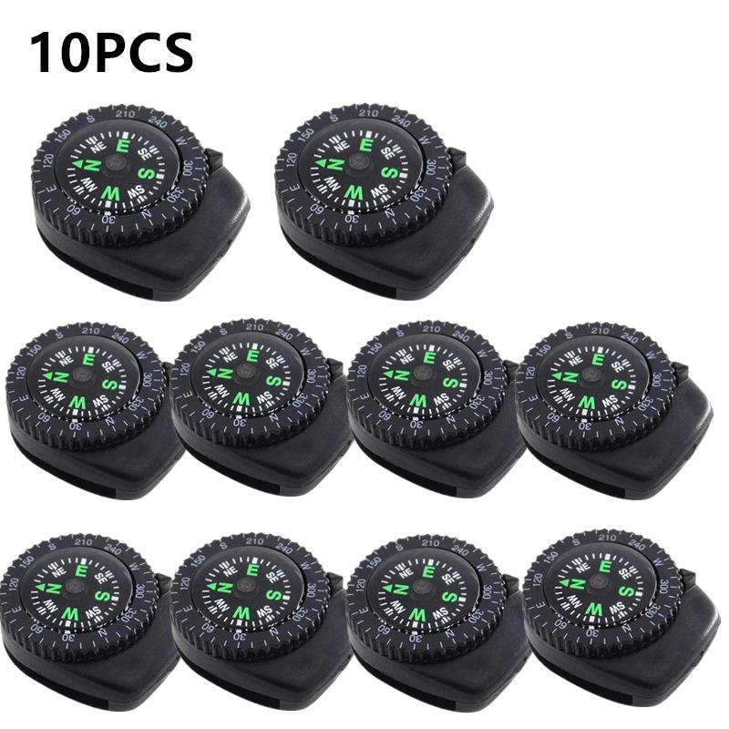 10pcs/lot Mini  Compass Portable Detachable Compass Outdoor Camping Hiking Travel Emergency Survival Navigation Tool