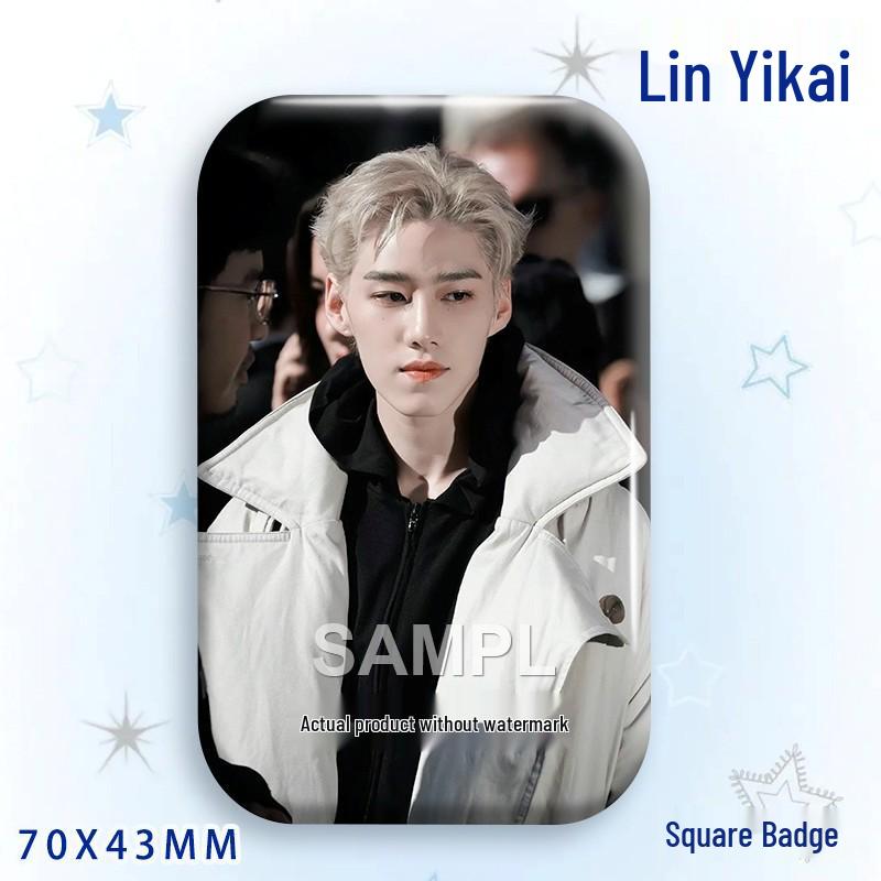 Thai Star PP Lin Yikai Konzert Support-Abzeichen: Lasergeschnittenes quadratisches Broschenornament