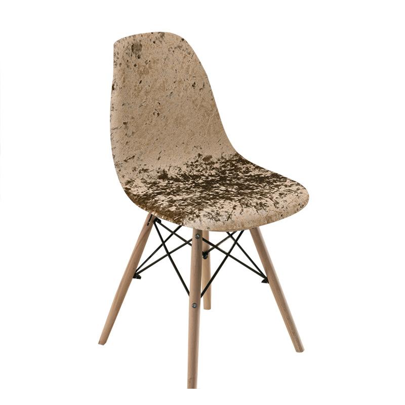 

1PC Luxury Velvet Shell Chair Cover for Dining Room Kitchen Adjustable Chair Seat Case Protector Home Slipcovers 1pc колір світло кави