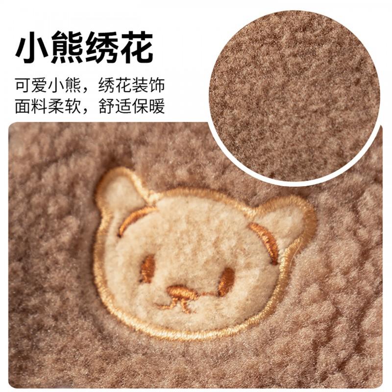 Adorable Bear Embroidery Vest Small Dogs Winter Warm Pet Clothing