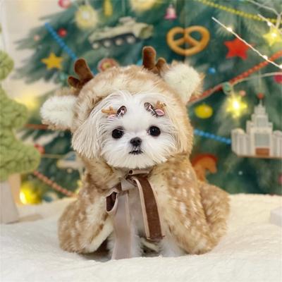 Abbigliamento per Animali Domestici di Natale Mantello da Alce Mantello Invernale Caldo Maglione Cappello per Cane Gatto Articoli per Foto di Animali Domestici