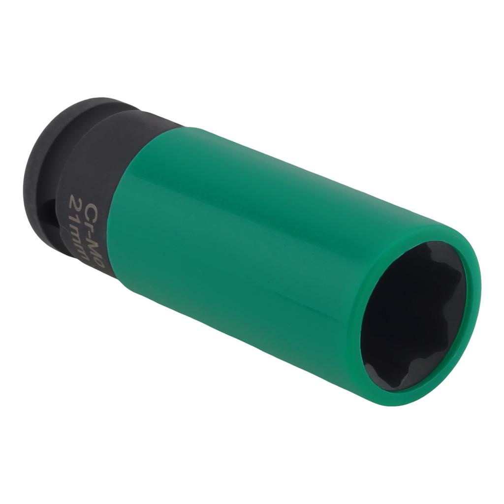 21mm 1/2 Inch Drive Chromium Molybdenum Steel Anti-Theft Lug Nut Socket Smart Cover