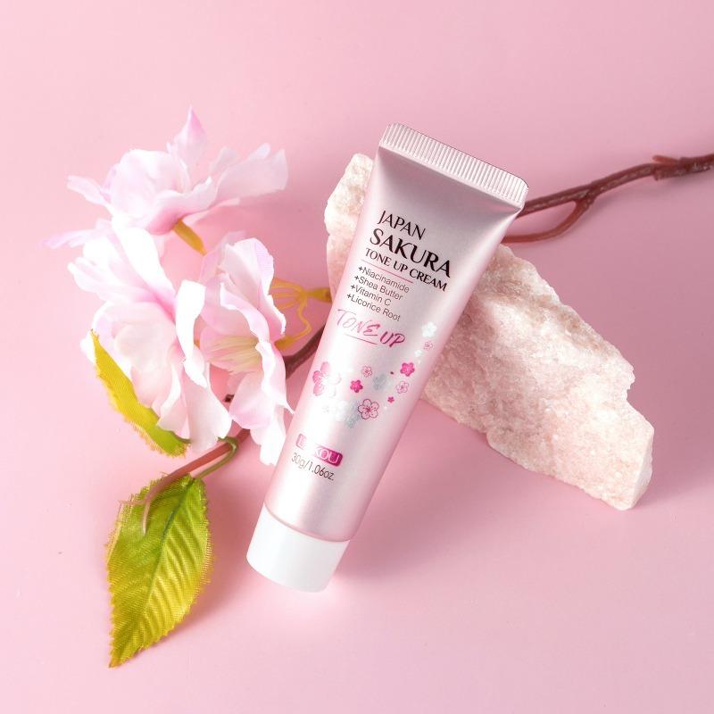 LAIKOU Japan Sakura Tone Up Cream Conceal Blemishes Brightening 30g