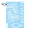 Eco-friendly Tattoo Sticker White Lace for Women, Temporary Face Body Skin-friendly Arm, Waterproof Fake Decal Wedding Party Festival Safe Tattoos