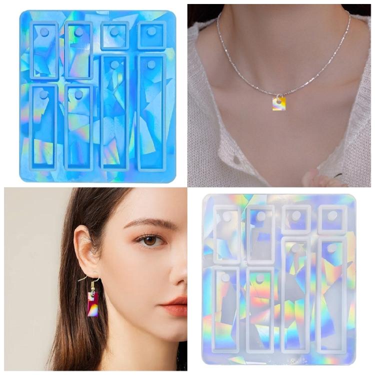 Silicone Mold for Epoxy Casting DIY Craft Rhombus Pendant Decoration Mold Tool