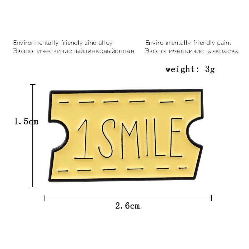 Trendy Movie Ticket Ribbon Brooch Accessory