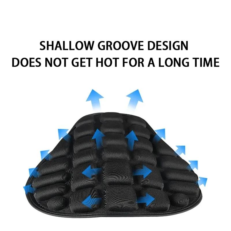 Motorcycle 3D Seat Cushion Black Foam Soft Comfortable Breathable EVA Seat Covers Mats Motorcycles Electric Bike Accessories