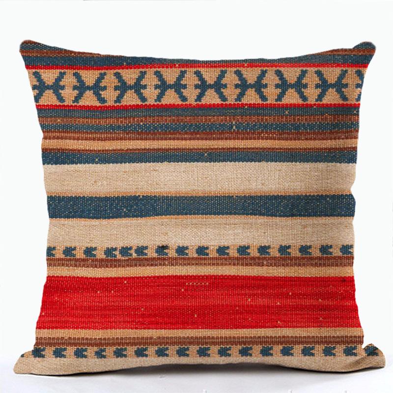 Böhmische Geometrische Muster Kissenbezug mit Kurzem Plüschdruck Wohnzimmer Sofa Dekoration Kissenbezug Kissenbezüge