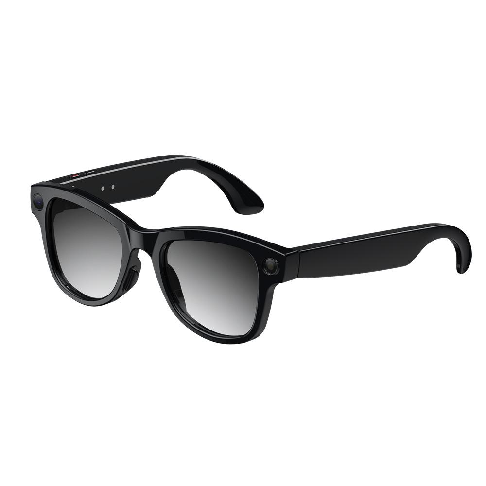 M02 Ultra Smart Glasses with HD 800W Pixel Camera and AI Translation, with Charging Case In Black