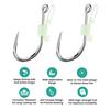 3/10/20/30Pcs Luminous Live Shrimp Fixing Hook Heavy Duty Metal Barbed Fishhook Freshwater Saltwater Catfish Bass Fishing Hook Fishing Accessories