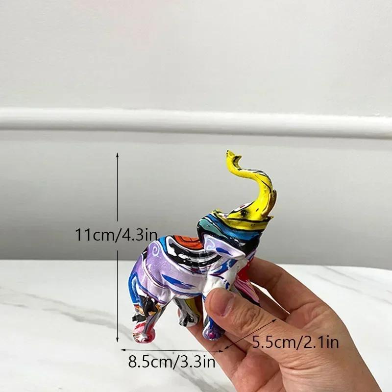 

Скандинавская живопись, статуя слона, скульптуры животных из смолы, милые граффити-статуэтки для гостиной, рабочего стола, украшения дома