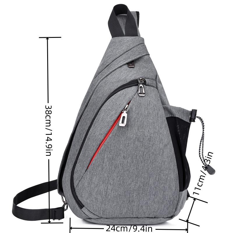 Oxford Cloth Chest Bag Multifunctional Large Capacity Men'S Crossbody Bag Casual Sports Outdoor Backpack