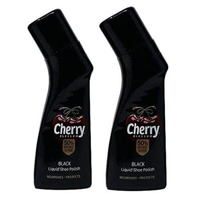 Cherry Blossom Liquid Shoe Polish Black 75ml, Pack of 2