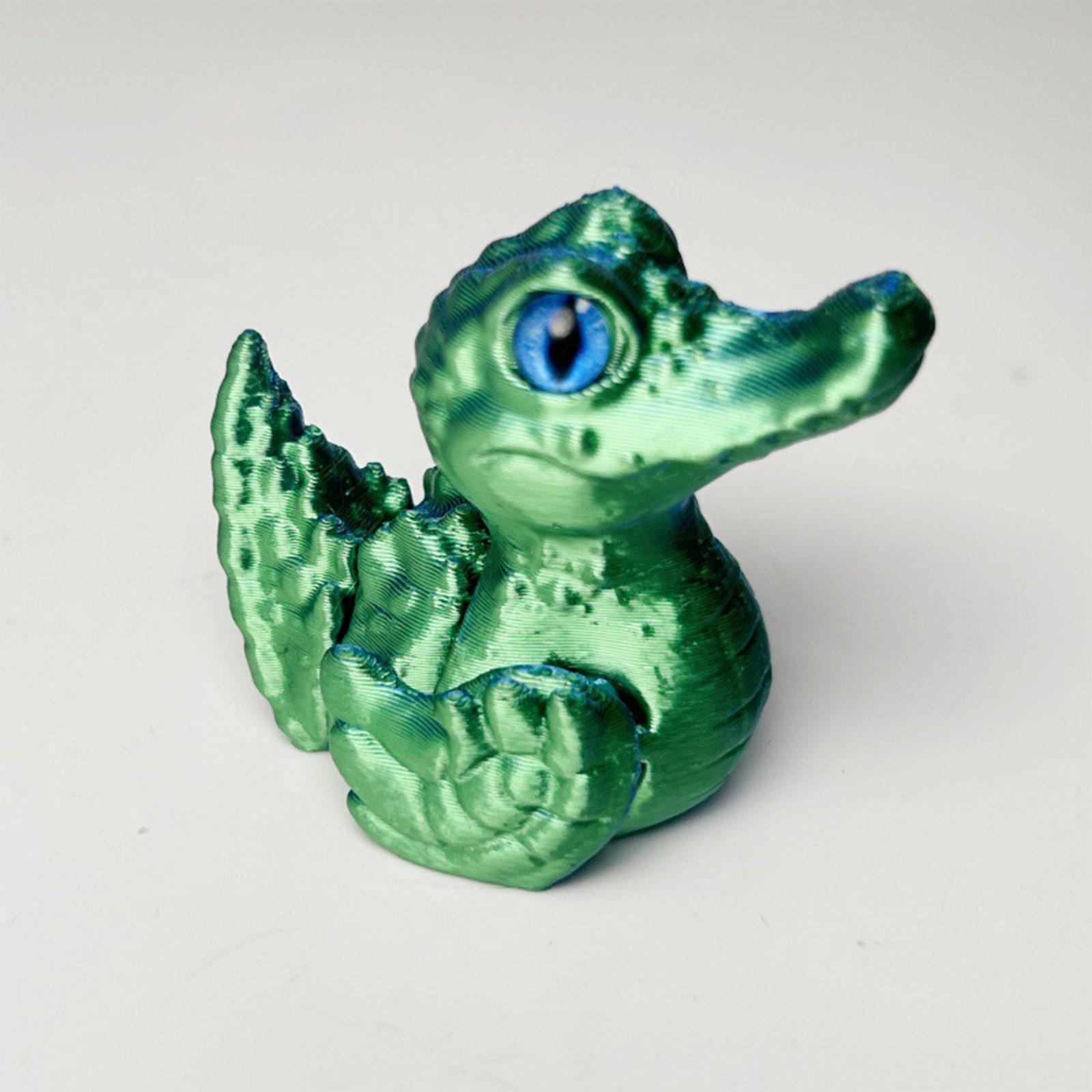 

Подарок-сюрприз в виде животного, напечатанный на 3D-принтере, для друзей, детей, пар One Size зелёный