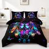 Dreamcatcher Butterfly Print Duvet Cover Set - Soft Breathable Polyester Bedding For All Seasons