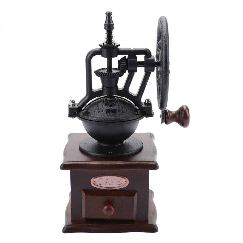 Classic Manual Coffee Mill, Adjustable Grind Size, Stainless Steel, for Home Use, Grinds Beans, Pepper, Seasonings, and Grains, Multi-Purpose,