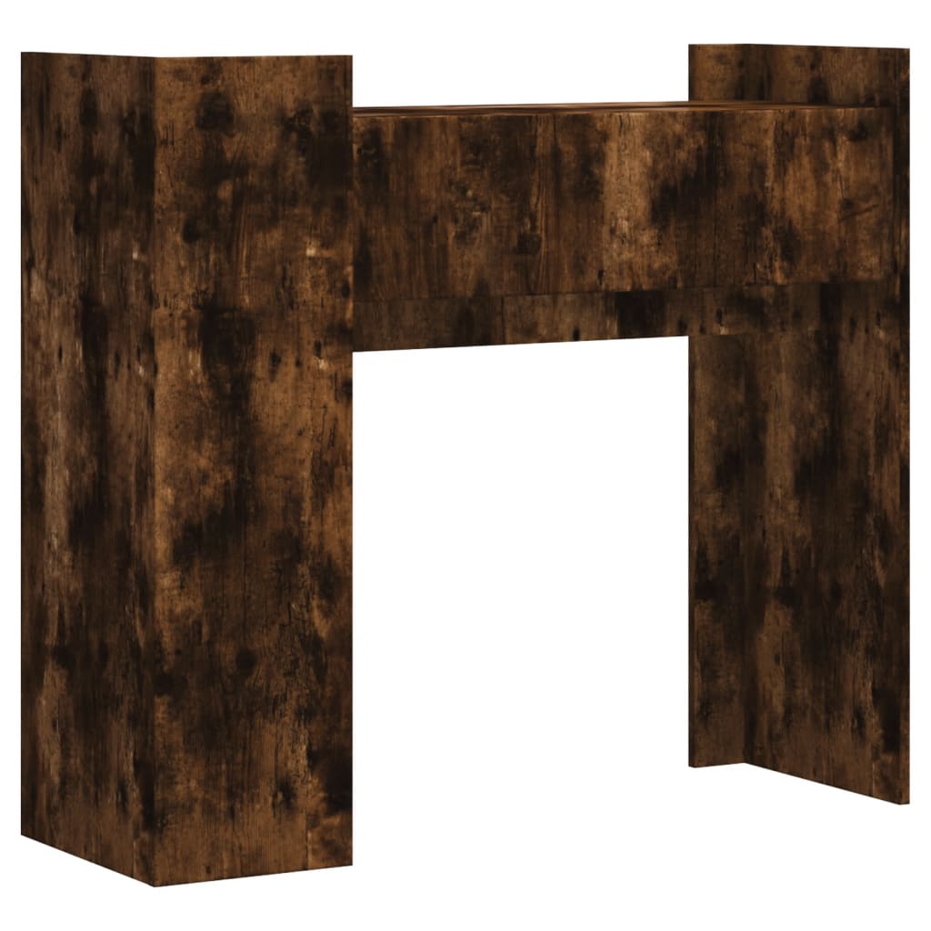 Console Table Smoked Oak 100x35x90 Cm Wood Based Material