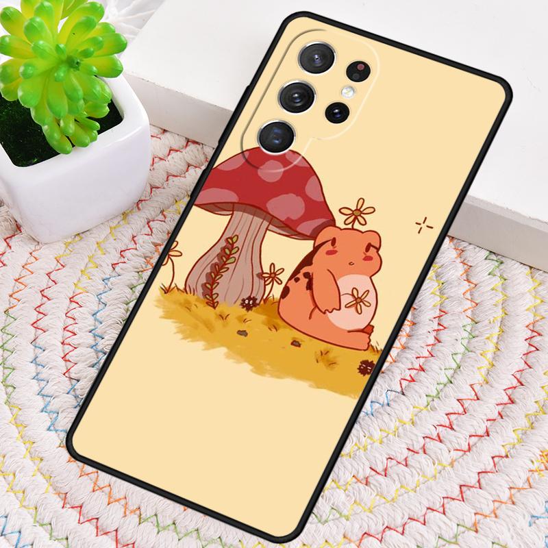 Mushroom Frog Cartoon Silicone Phone Case For Samsung Galaxy Note 10 Pro S26 S25 S24 S23 S22 S21 Plus S25Ultra Capa Cover
