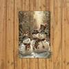 2D Flat Christmas Snowman Metal Tin Sign 8x12 Inch for Home Bar Garage Decor