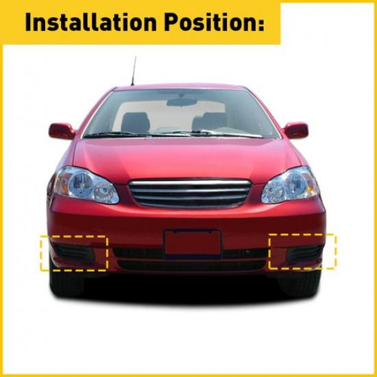 Fog Cover Light Lamp Pair Fit Fit 2003-2004 Driver&Passenger Toyota Corolla Side