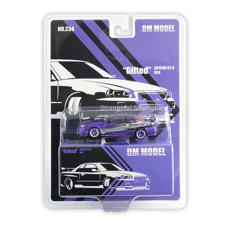 Dct Dmmodel Nissan Skyline Gt-R Alliage Moulé Sous Pression Modèle Icône Jdm Simulation Voiture de Collection Donner aux Enfants Garçons Décoration R34 1 64 Adapté aux Enfants Divertissant