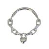 Surgical Steel Nose Rings Hoop Heart Chain Designs Septum Jewelry for Women and Girls 8/10MM In Gold or Silver