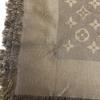 LOUIS VUITTON Large format Monogram Voal silk Stall Brown silk unisex Used