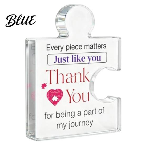 Meaningful Colleague Farewell Gifts Acrylic Puzzle Shape Ornaments for Team Appreciation and Employee Recognition Transparent High Transparency