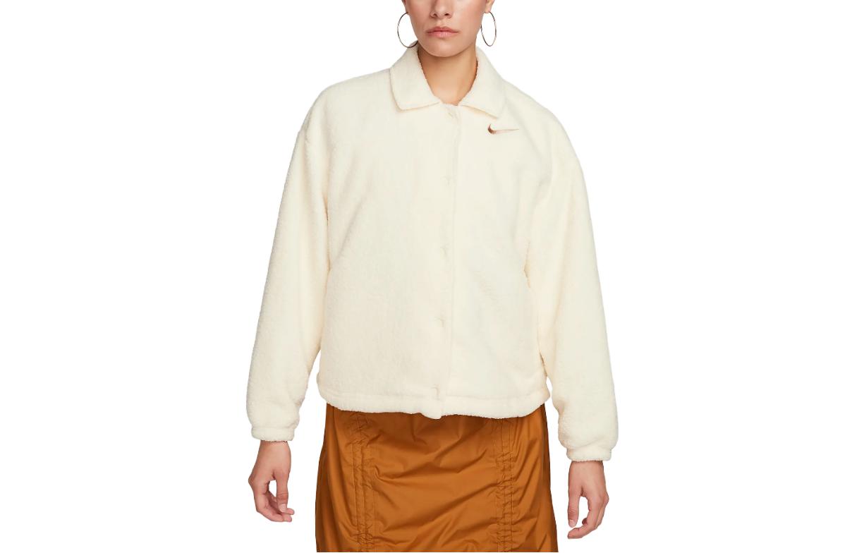 Nike Jackets Women s Ecru Lapel Moderate Other FB8707-113 L
