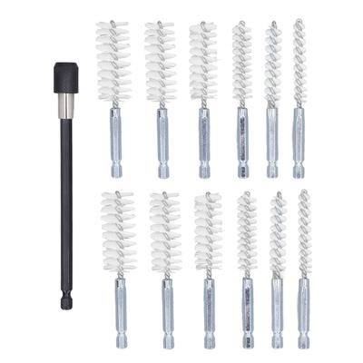 Set de 13 perii pentru alezaj 8mm 10mm 12mm 15mm 17mm 19mm Diametru 14in Coadă Perii de curățare pentru burghiu cu