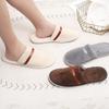 Coral Fleece Disposable Slippers with Color Ribbon for Home, Guest, Travel, Hotel, B&B - Thickened Comfort.