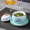 Retro Court Style Ceramic Soup Bowl Light Luxury Restaurant Dessert Yogurt Cup Delicious Dishes Soup Bowls Household Tableware