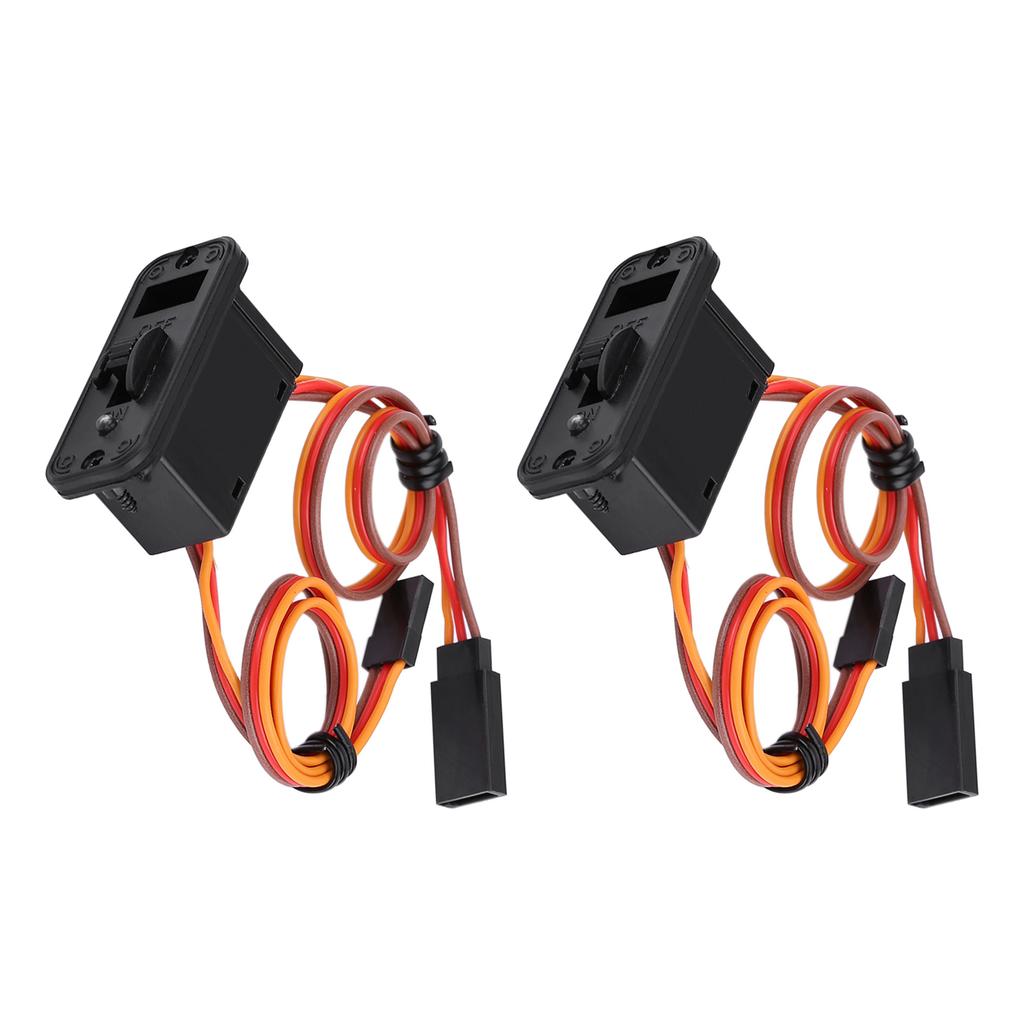 2PCS JR Style RC Switch with LED Indicator Plastic RC Receiver On Off Power Switch for RC Airplane Model