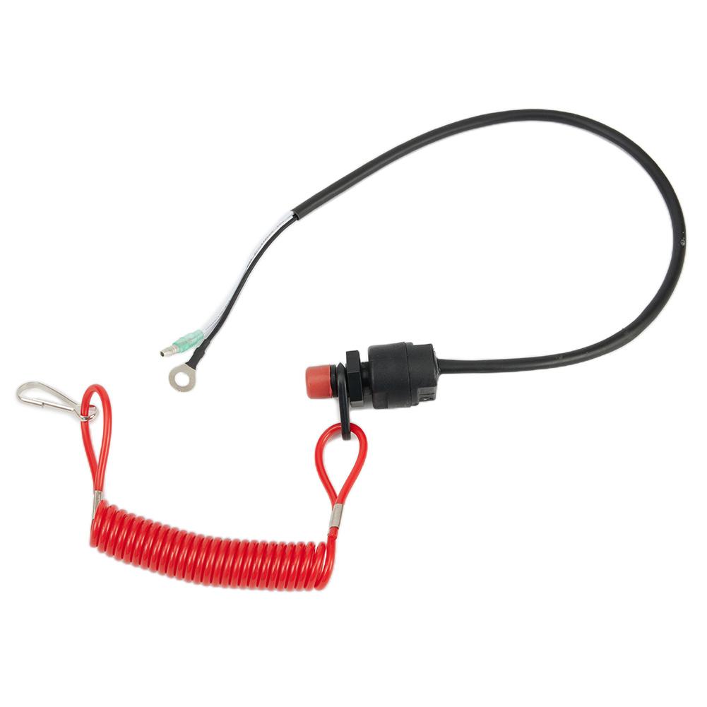 Kill Stop Switch With Safety Lanyard Clip For Boat Outboard Engine Motors Parts