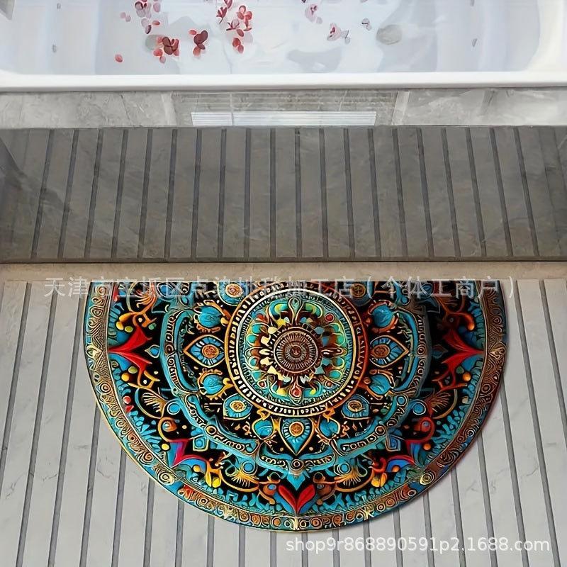 Semi-circular Floor Mat Entrance Door Mat Dirt Resistant Door Mat Kitchen Door Mat