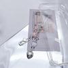 DIY Crystal Heart Phone Strap with Cute Bowknot Wing Heart Phone Strap Keychain